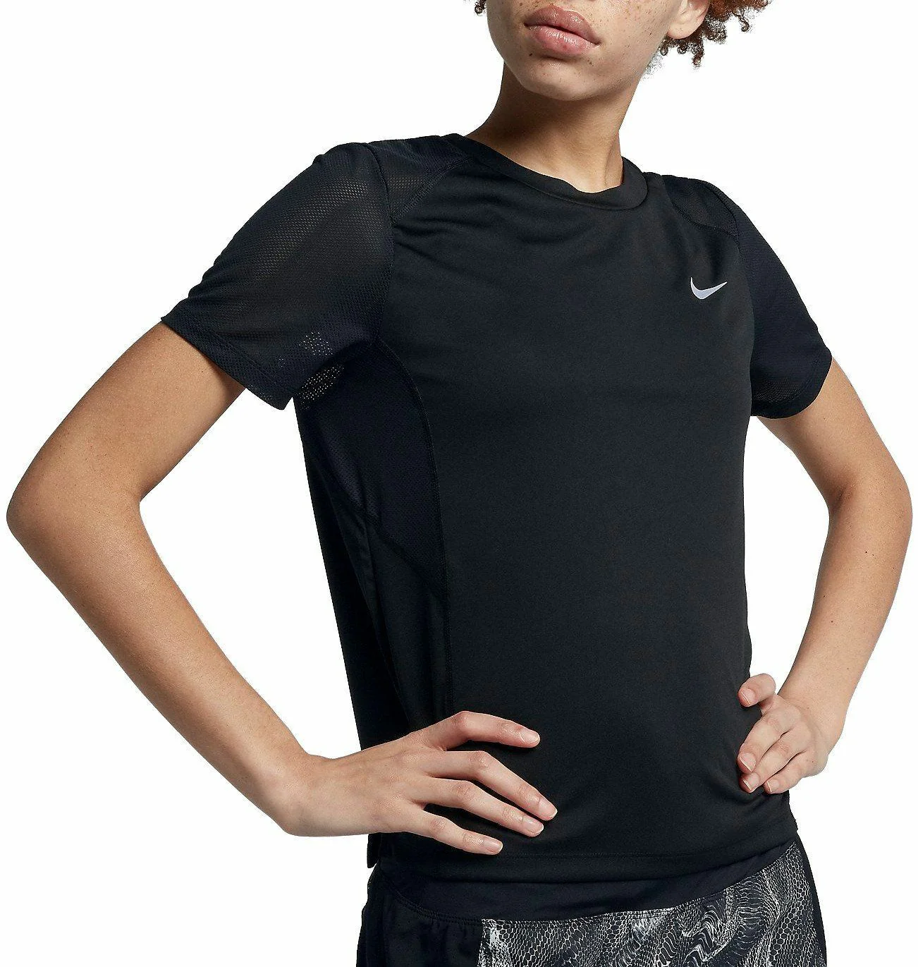 Nike Womens Dri-FIT Miler Running T-Shirt (Run Ready) - Image 2