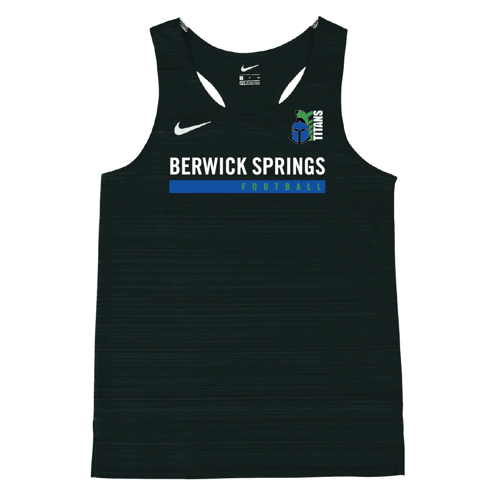 Womens Nike Stock Dry Miler FOOTBALL Singlet (Berwick Springs Football Netball Club)