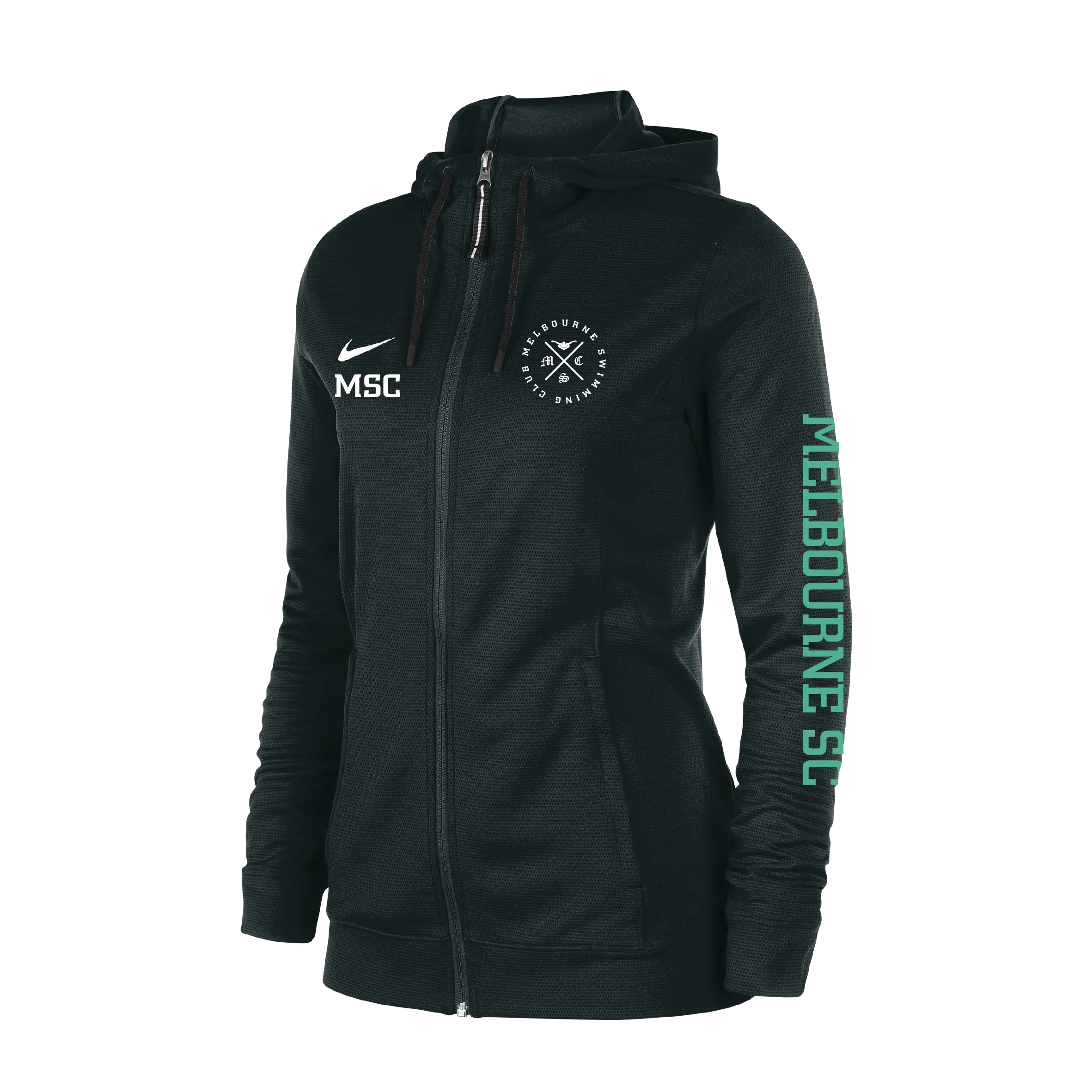 Womens Full-Zip Performance Hoodie (Melbourne Swimming Club)